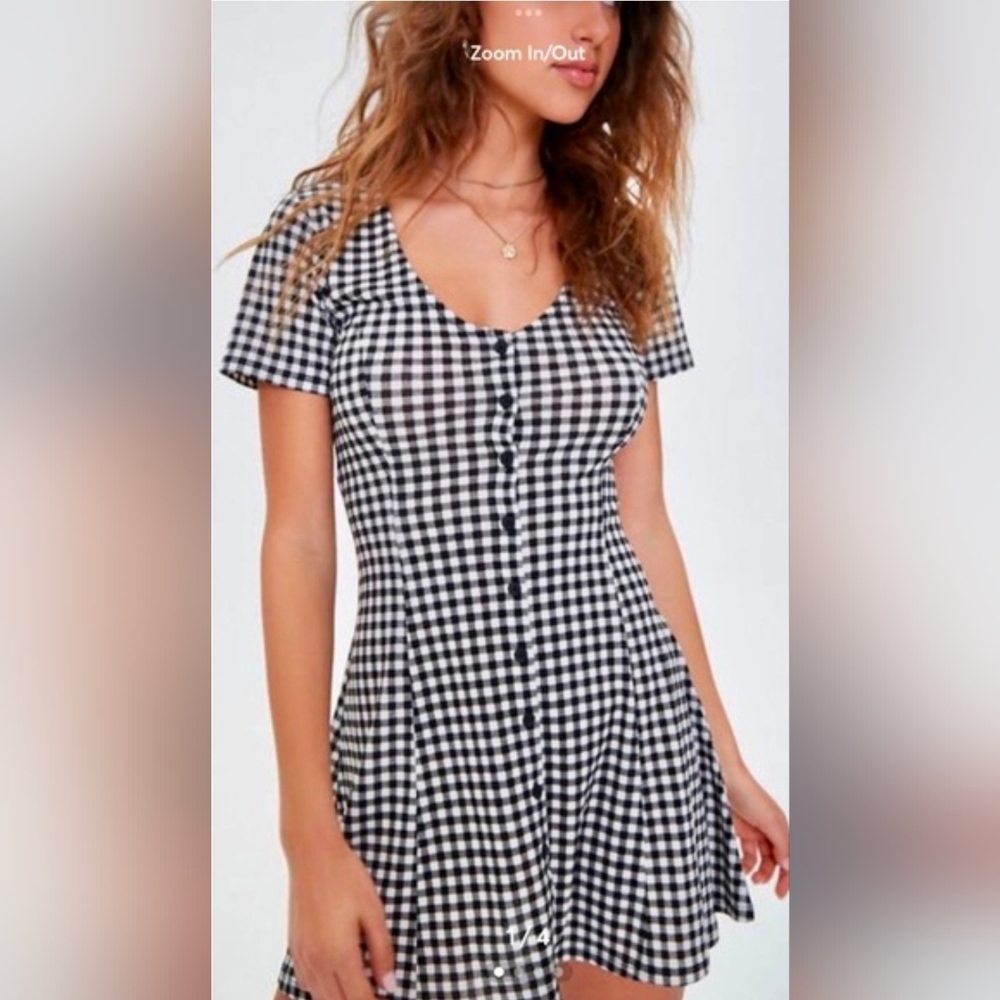 Forever 21 Black and White Checkered Mini Dress